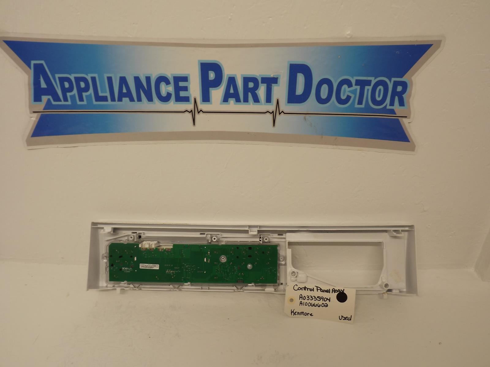 Kenmore Washer A03335904 A10066602 Control Panel Assy Used Kenmore Washer A03335904 A10066602 Control Panel Assy Used